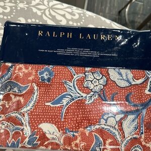 Ralph Lauren Red and Blue Paisley Decor Accent